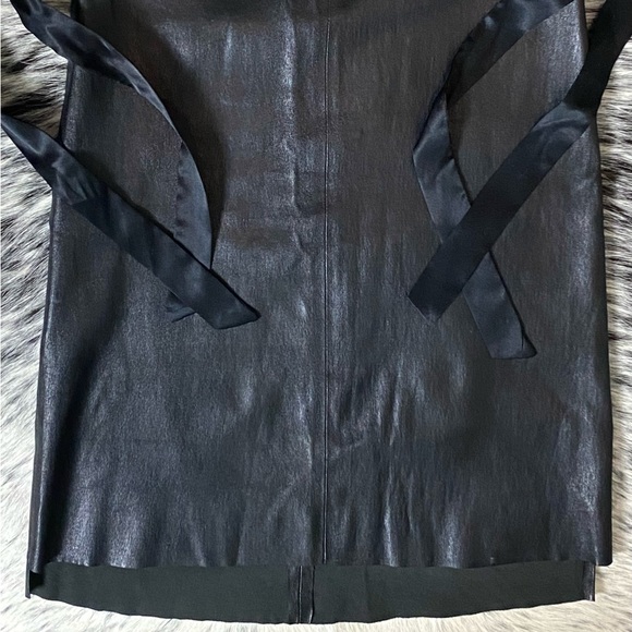 RTA “JULIENNE” OFF-SHOULDER LEATHER MINI DRESS, SZ 2 BLACK NWT! - Picture 9 of 12